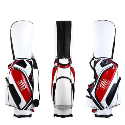 Professional custom waterproof pu golf bag golf club sling shoulder bag 5 dividers for men