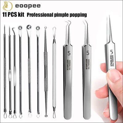 Professional ultra-fine no. 5 acne blackhead removal tweezers beauty salon pimples needles deep