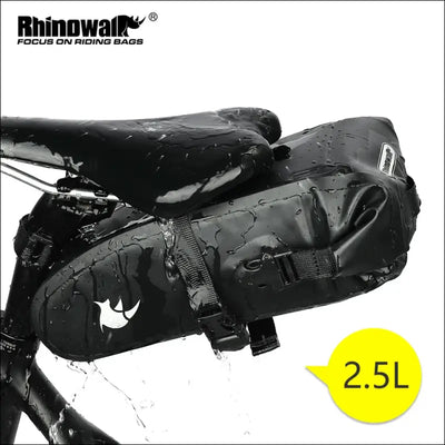 Rhinowalk 2.5l bicycle saddle bag - full waterproof seat bag for mtb road repair tools - bike tail