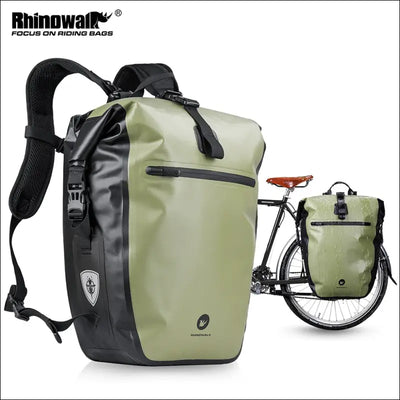 Rhinowalk 2021 bicycle bag&pannier fully waterproof 27l big bike bag capacity multifunctional rear