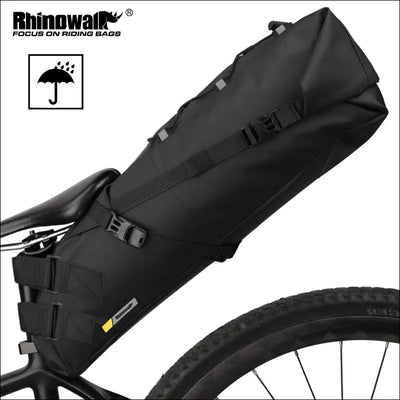 Rhinowalk bike saddle bag waterproof mtb road bicycle 13l large capacity cycling bag foldabe tail