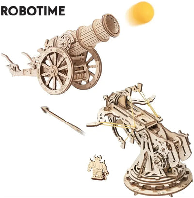 Robotime 3d wooden puzzle medieval siege weapons game assembly set gift for children teens adult