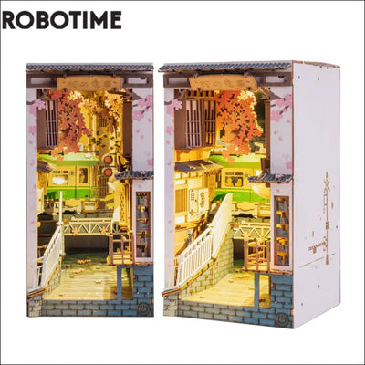 Robotime rolife book nooks stories in books series 4 kinds diy wooden miniature house