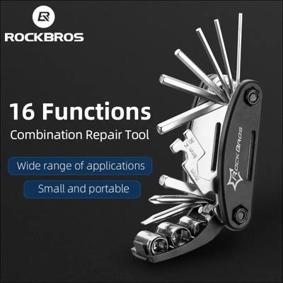 Rockbros 16 in 1 multifunction bicycle repair tools kit hex spoke cycling screwdriver tool mtb