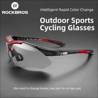 Rockbros photochromic cycling eyewear lightweight bike sunglasses myopia frame mtb mountain uv400