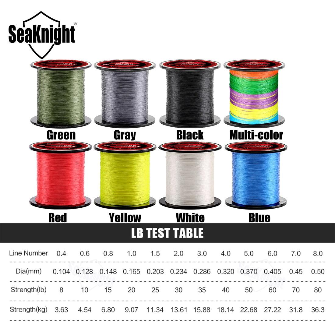 SeaKnight Brand MONSTER/MANSTER W8 Fishing Line 150M 300M 500M 8 Strands  Braided Fishing Line Multifilament PE Line 15 -100LB Color: Multi-Color,  Line Number: 300M 30LB