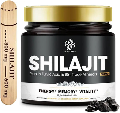 Shilajit pure himalayan organic resin - gold grade shilajit resin with fulvic acid & 85+ trace