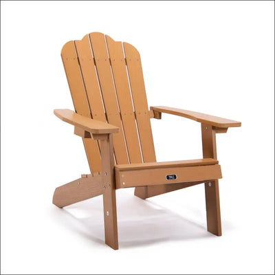 Tale adirondack chair backyard outdoor furniture painted seating with cup holder all-weather Brown