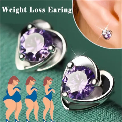 Therapy weight loss earrings energy slimming stud earrings for women arthritis pain relieving fat