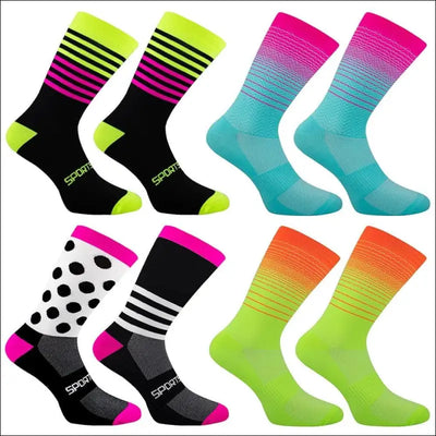 Timubike sport cycling socks – moisture-wicking, knee-high unisex footwear