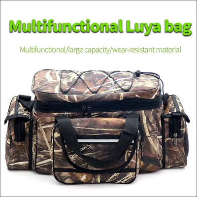 Waterproof fishing bag nylon large capacity multi purpose fishing tackle two layer waterproof