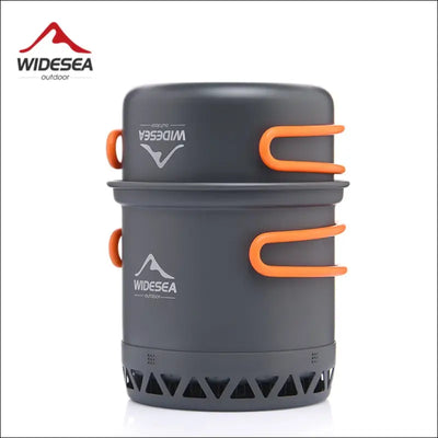 Widesea camping 1.3l 2.3l cookware outdoor cooking set heat cooker travel tableware pot kettle