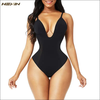 Women corset sexy deep v backless bodysuit waist trainer thong shapewear weeding seamless underwear