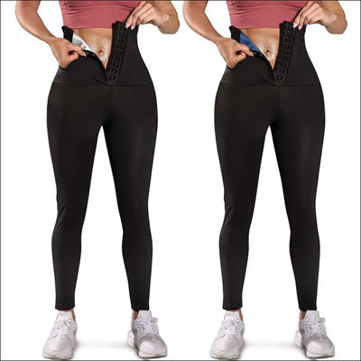 Women sauna leggings sweat pants high waist slimming hot thermo compression workout fitness tights