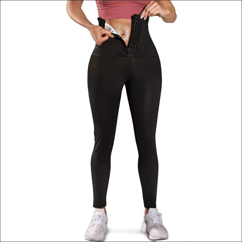 Women Sauna Leggings Sweat Pants High Waist Slimming Hot Thermo Compression Workout Fitness Tights Body Shaper Waist